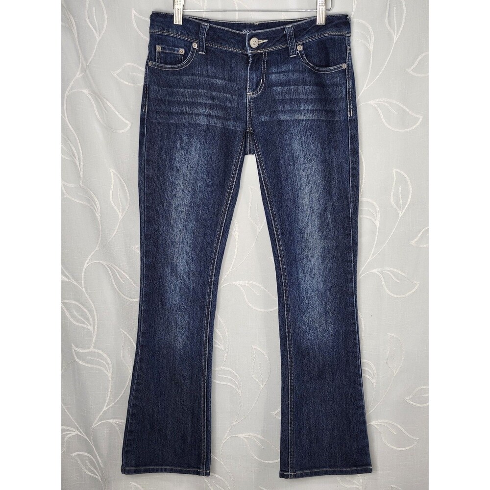 Maurices Womens Boot Cut Jeans Blue Stretch size 3/4 Short Everyday